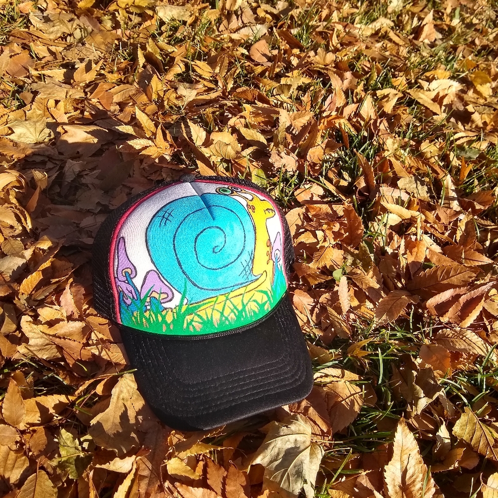 Hand painted trucker hat